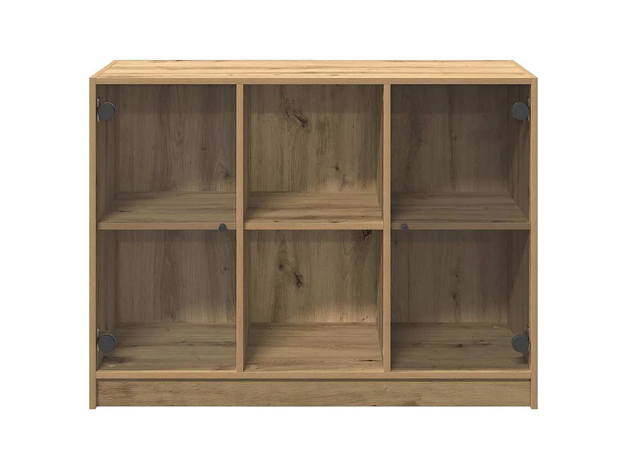 Buffet chêne artisanal 102x37x75,5 cm bois d'ingénierie