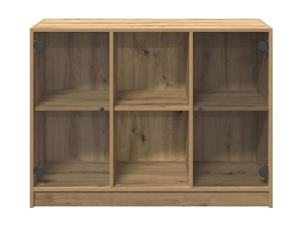 Buffet chêne artisanal 102x37x75,5 cm bois d'ingénierie