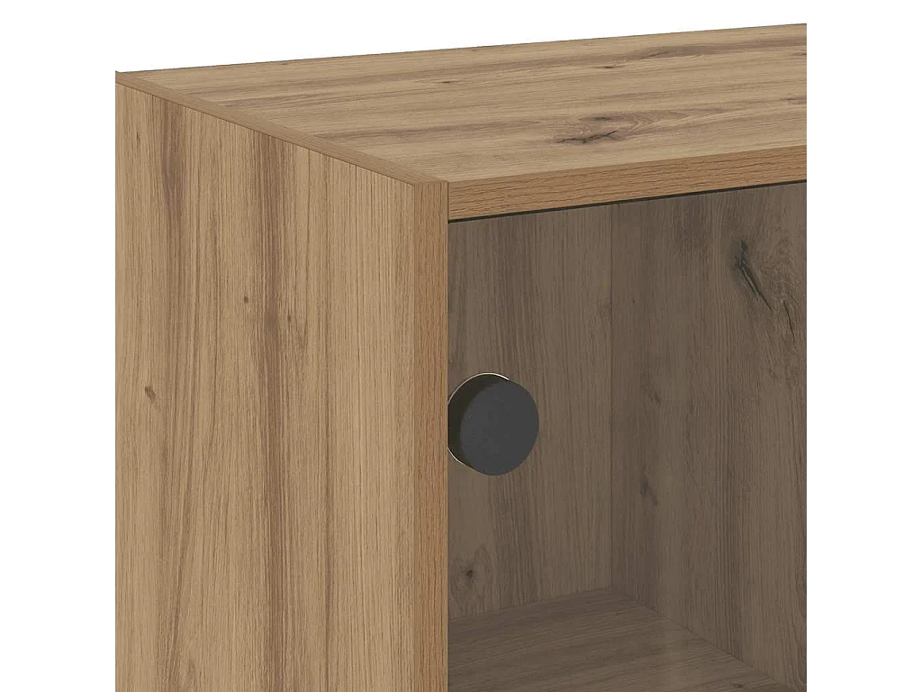 Buffet chêne artisanal 102x37x75,5 cm bois d'ingénierie