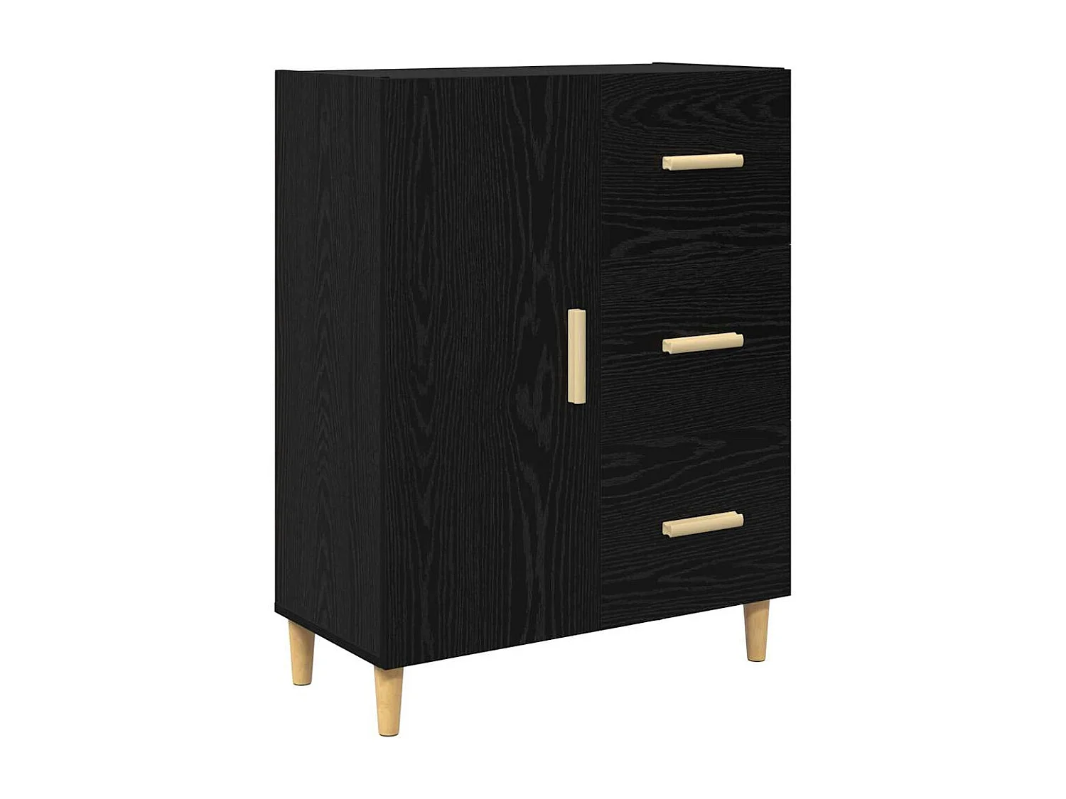 Buffet Chêne noir 34 x 69.5 x 90 cm Bois d'ingénierie