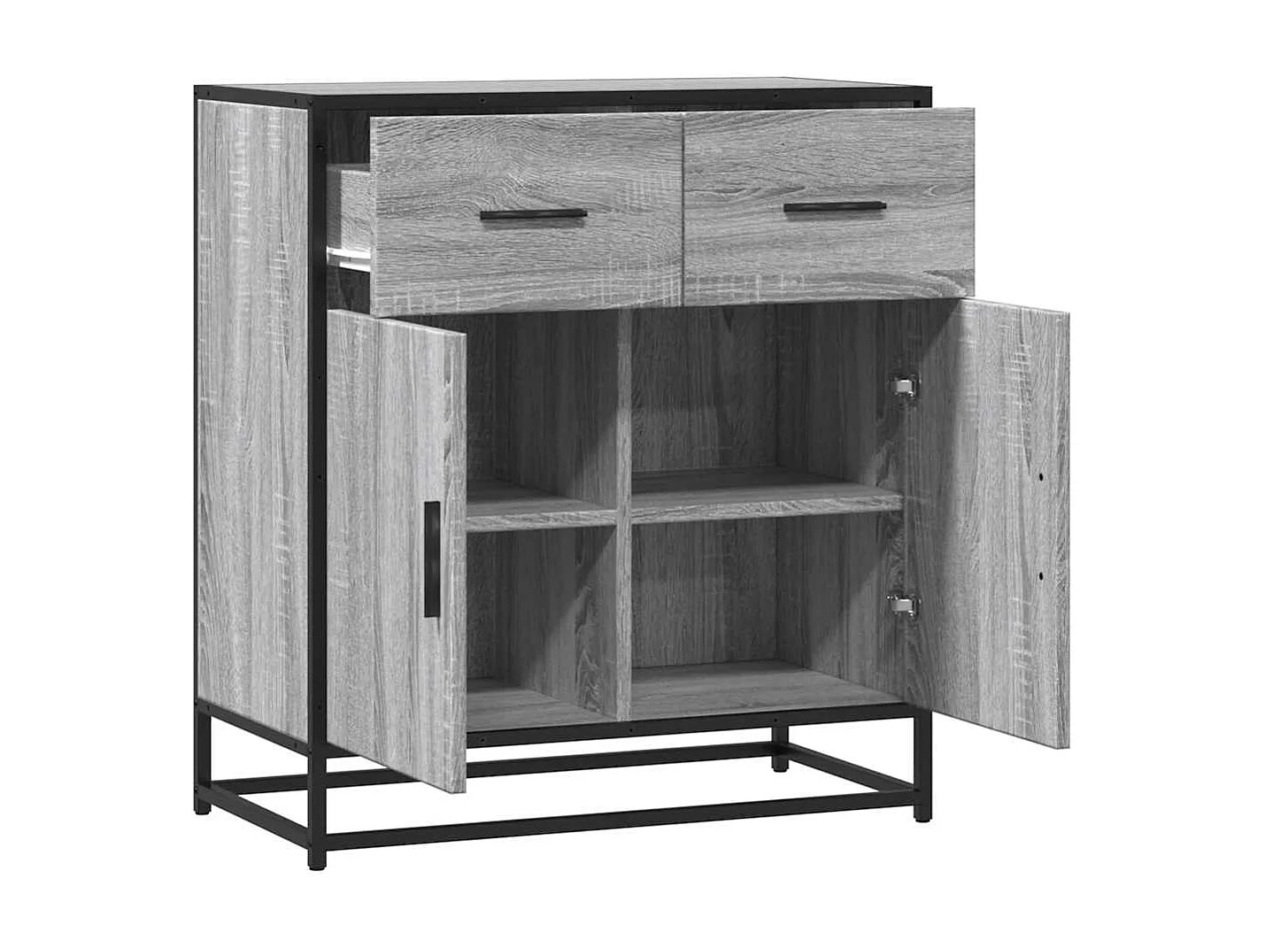 Buffet sonoma gris 68x35x76 cm bois d'ingénierie