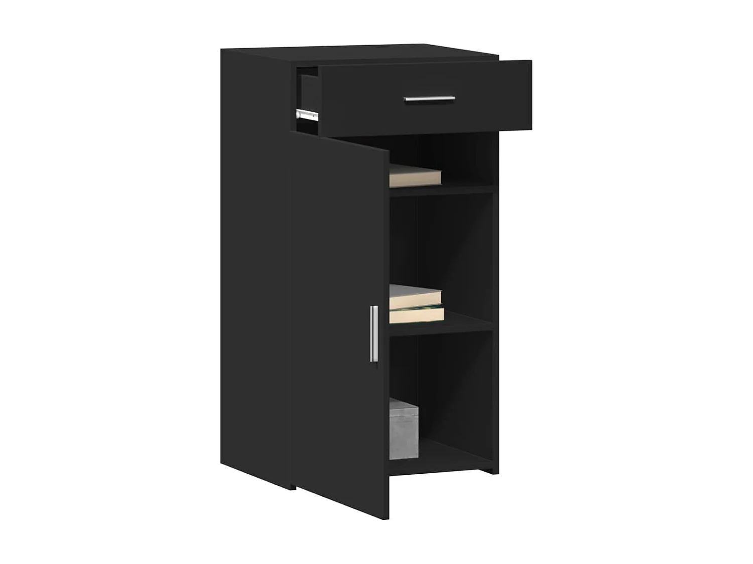 Buffet noir 50x42,5x93 cm bois d'ingénierie