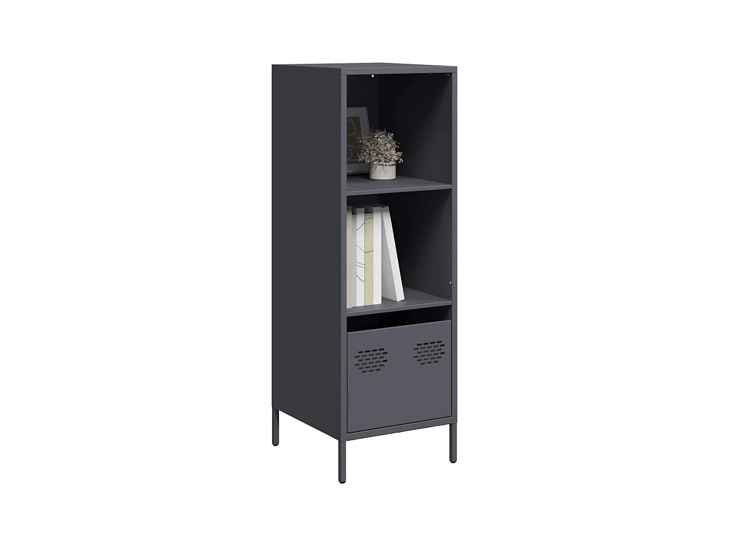 Buffet haut anthracite 35x39x103,5 cm acier
