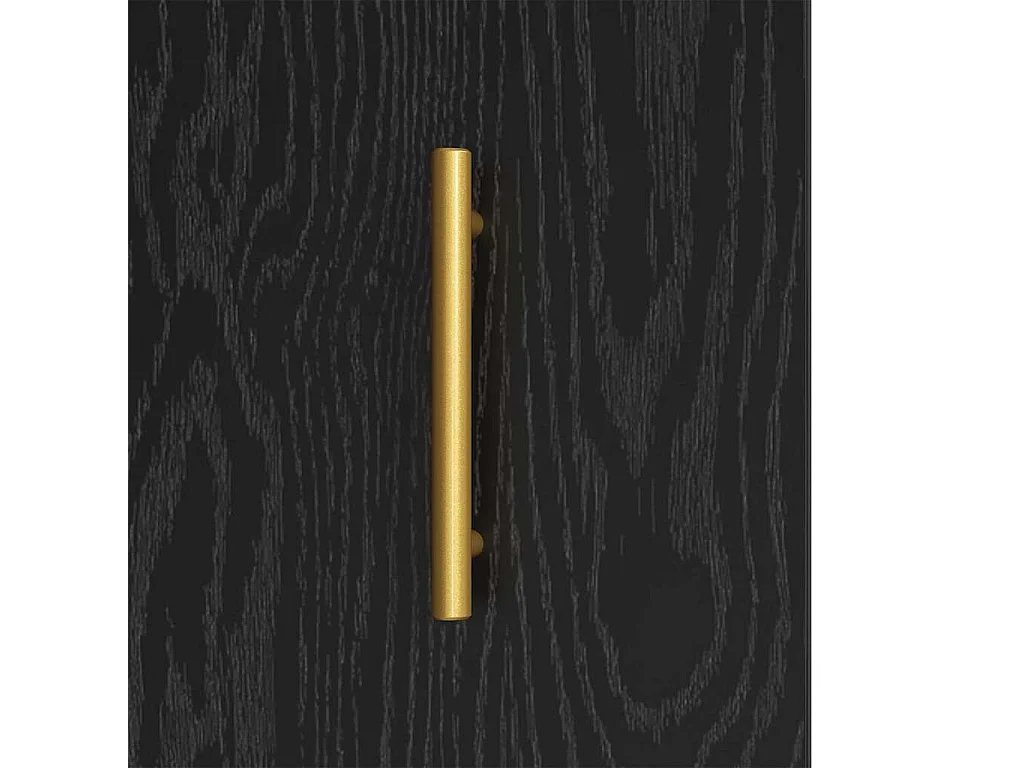 Dressoir Zwart eiken 34 x 34,5 x 90 cm Bewerkt hout