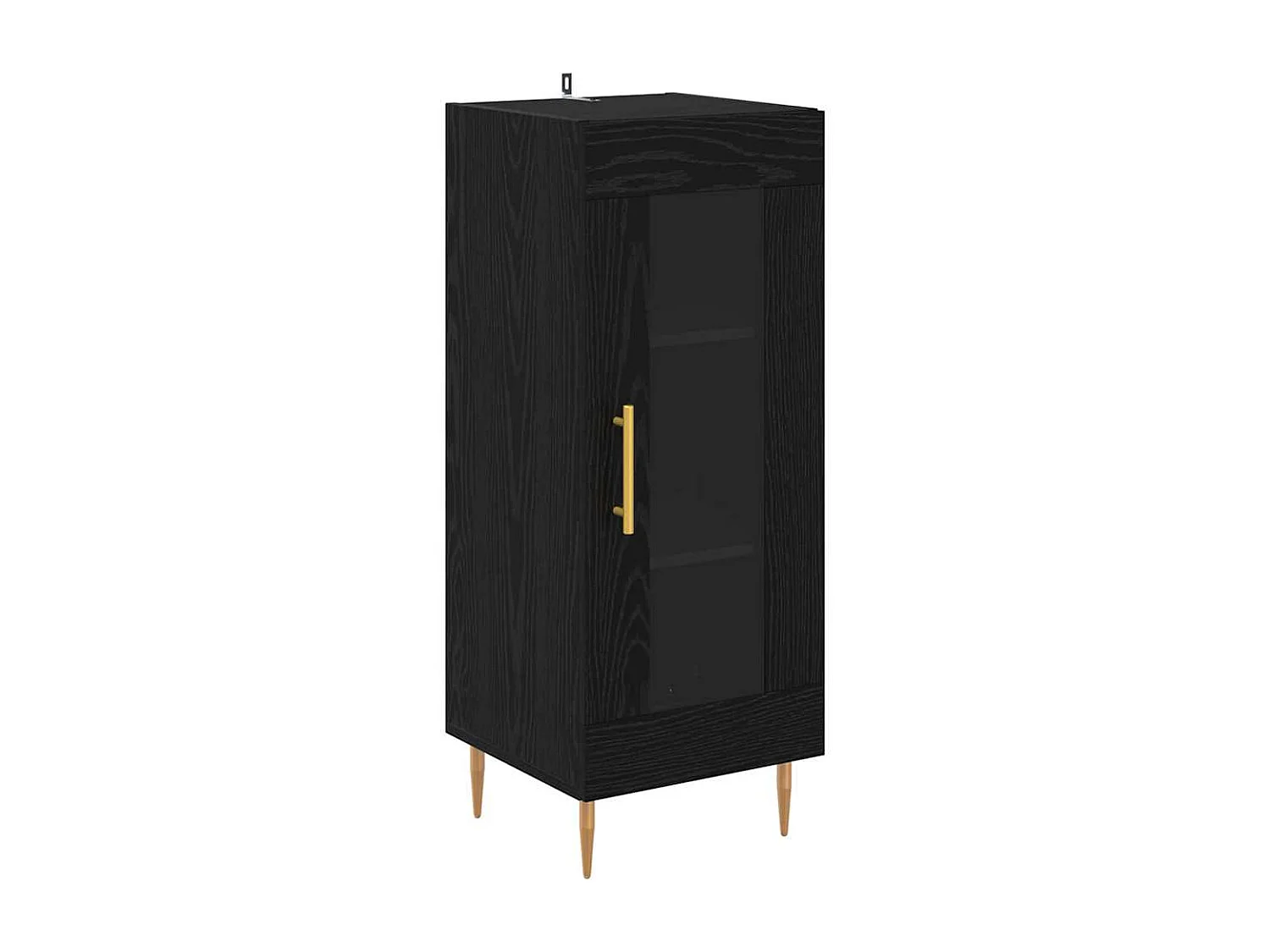 Buffet Chêne noir 34 x 34,5 x 90 cm Bois d'ingénierie