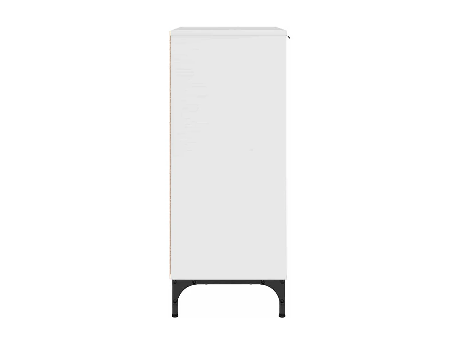 Buffet Blanc brillant 89,5 x 33 x 82 cm Bois d'ingénierie