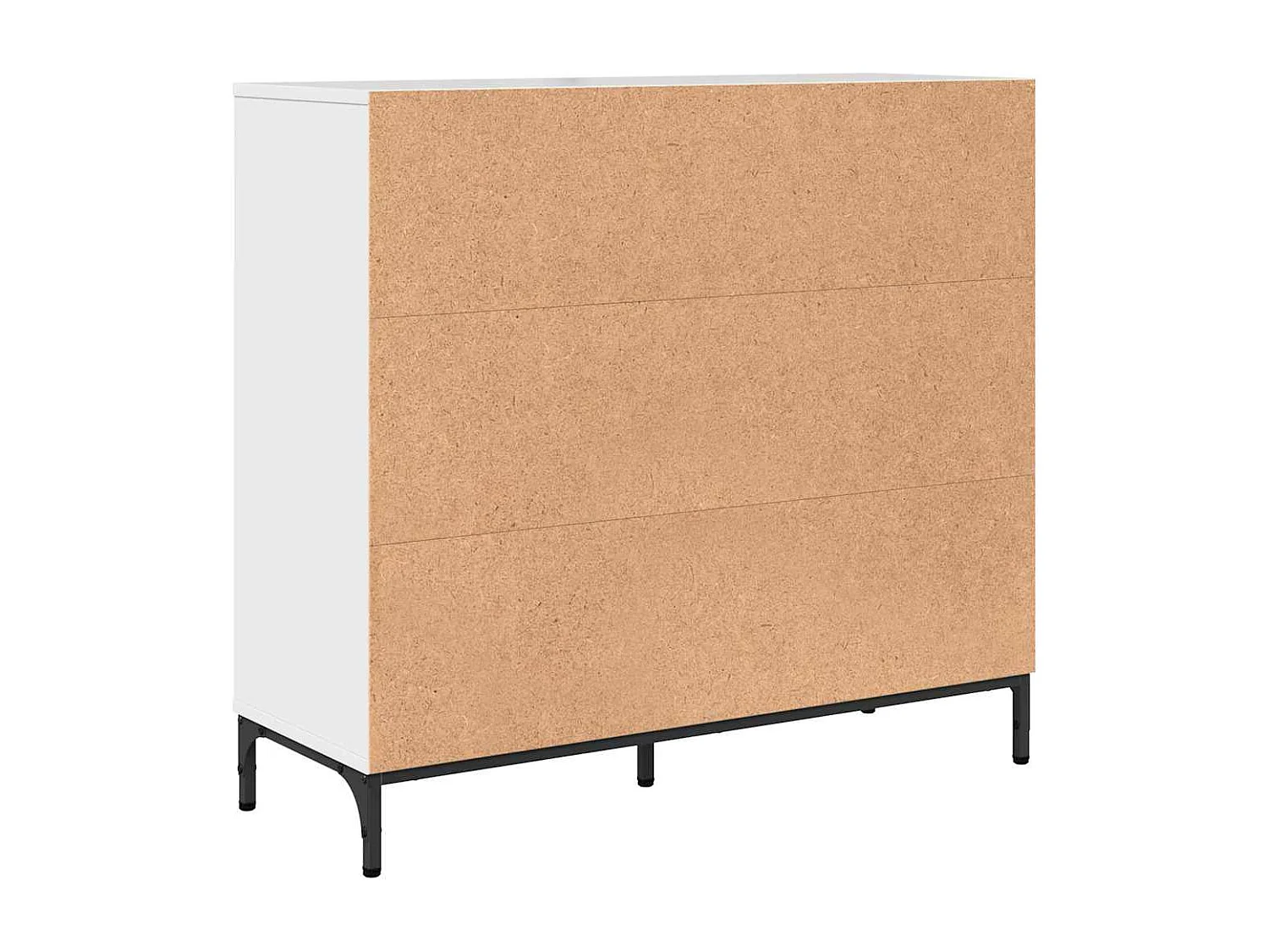 Buffet Blanc brillant 89,5 x 33 x 82 cm Bois d'ingénierie