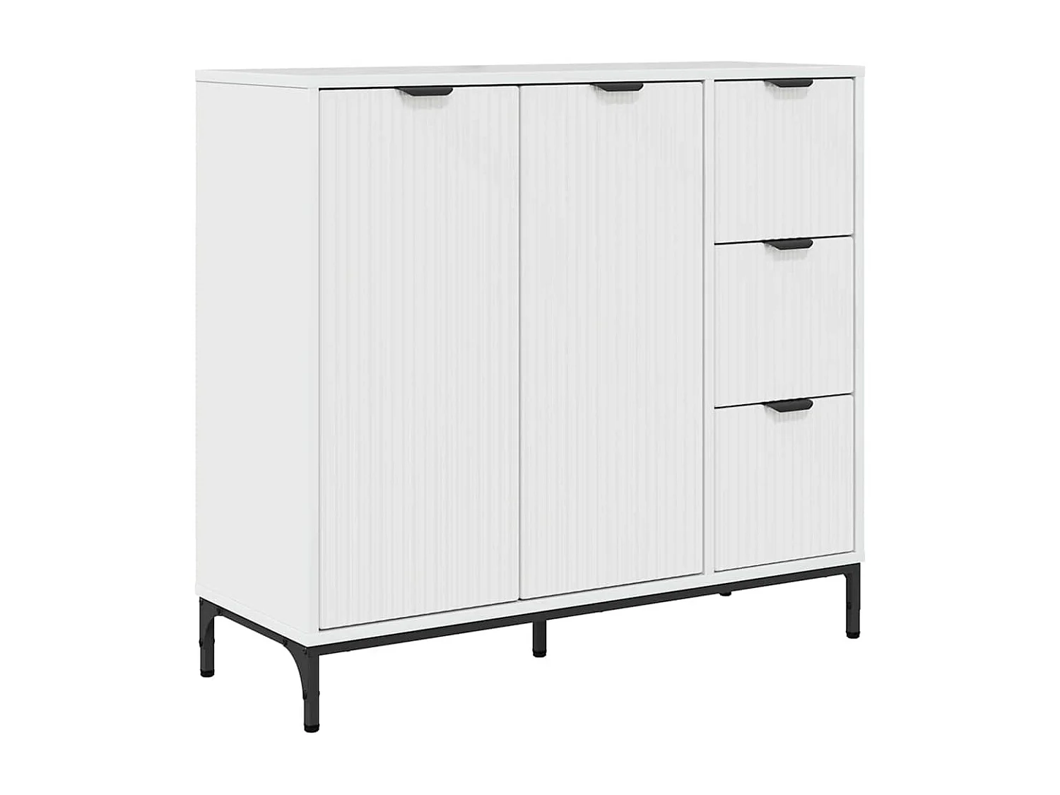 Buffet Branco brilhante 89,5 x 33 x 82 cm Madeira processada