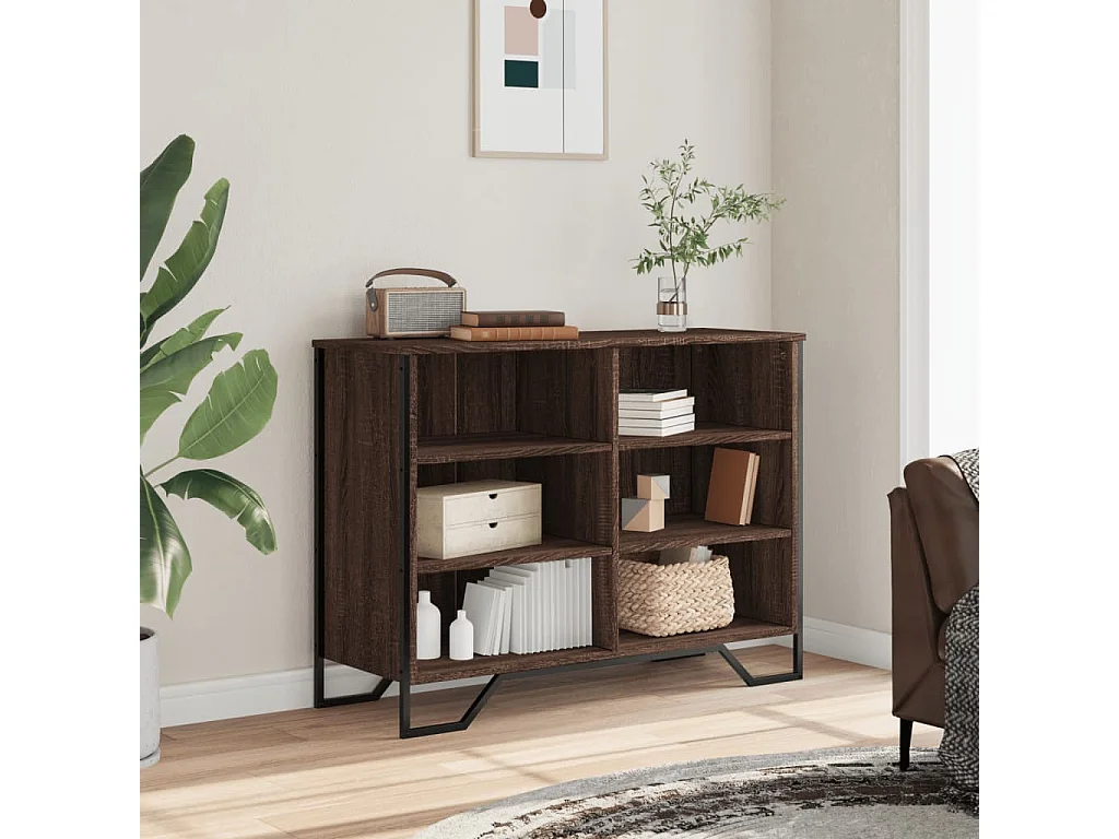 Buffet chêne marron 101x35,5x74,5 cm bois d'ingénierie