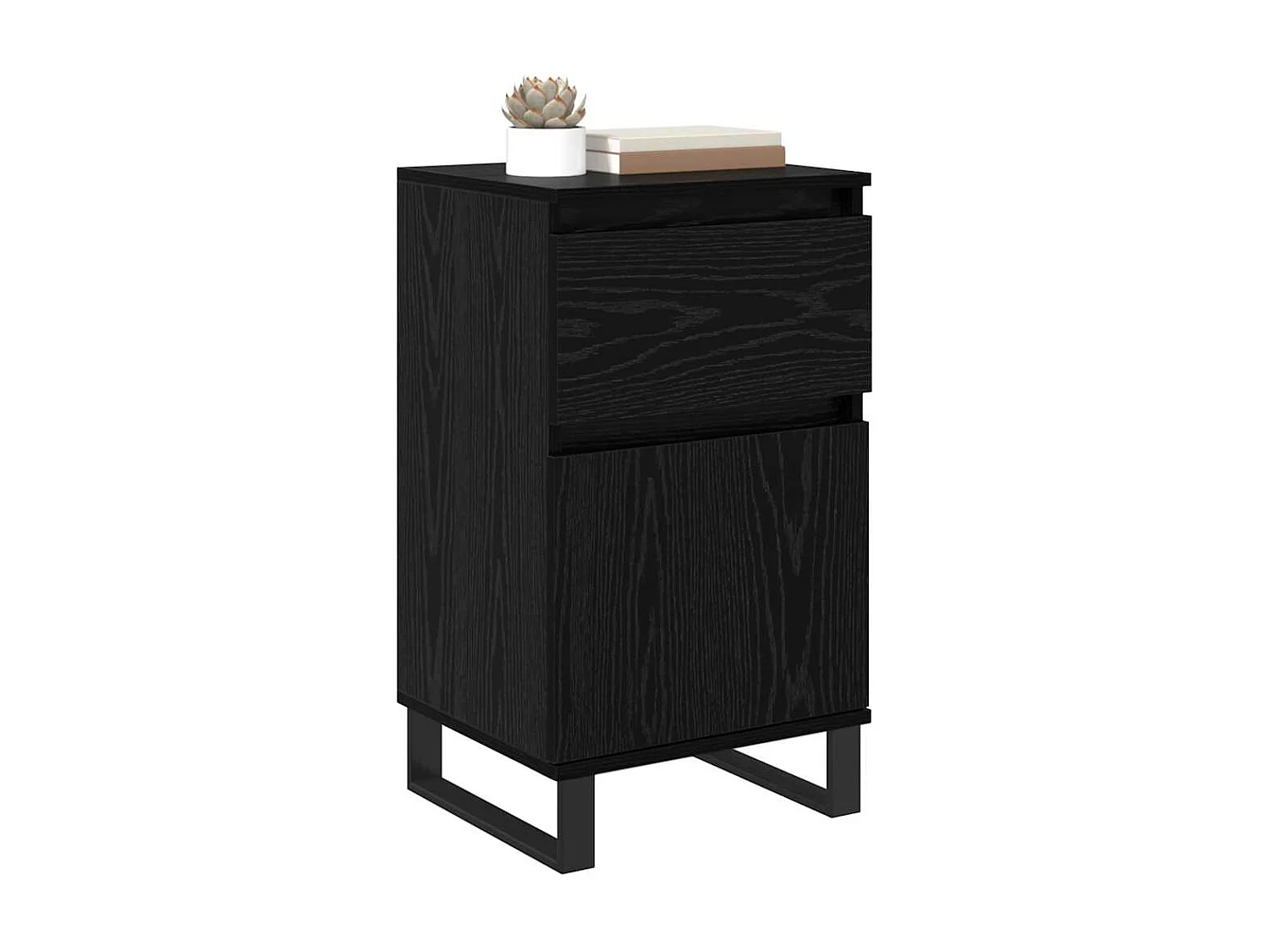 Buffet avec tiroir Chêne noir 35 x 40 x 70 cm Bois d'ingénierie