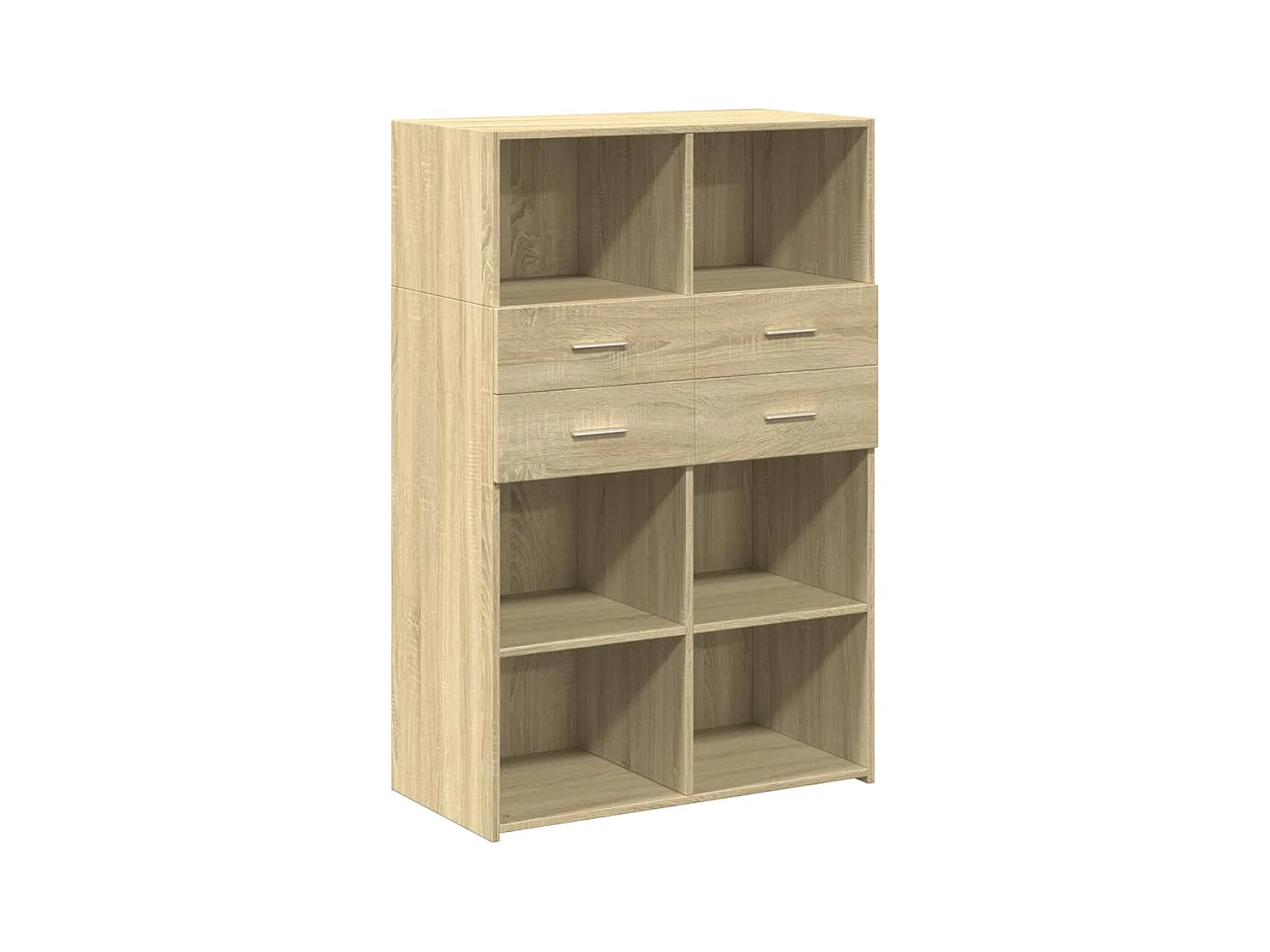 Buffet haut chêne sonoma 80x42,5x124 cm bois d'ingénierie