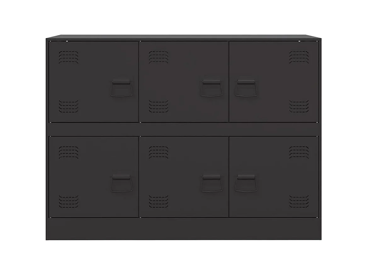 Buffet noir 99x39x73 cm acier