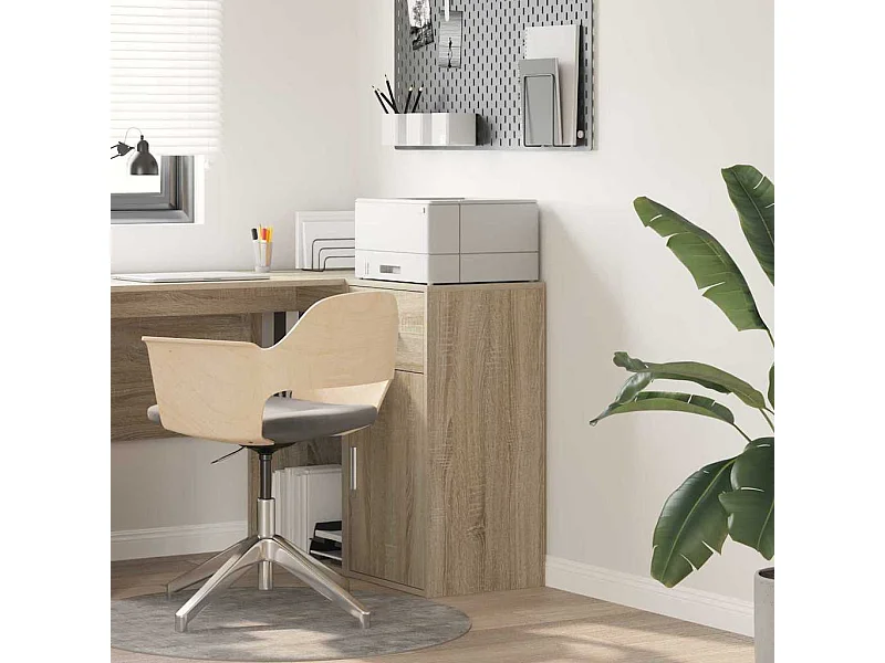 Dressoir met lade Sonoma eiken 38 x 34,5 x 75 cm Bewerkt hout