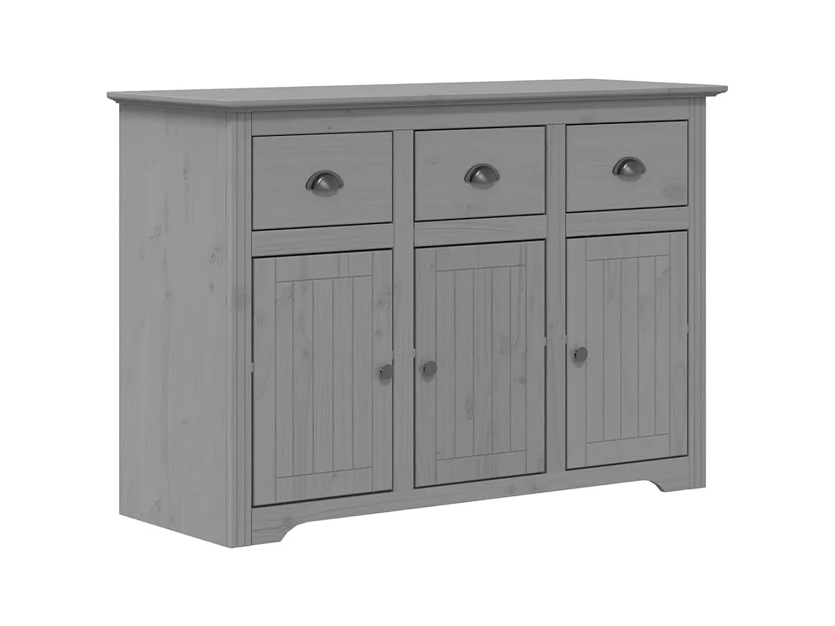 Buffet BODO gris 115,5x44x80 cm bois massif de pin
