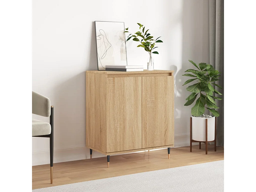 Aparador de madera contrachapada roble Sonoma 60x35x70 cm