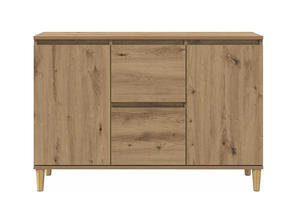 Buffet chêne artisanal 102x35x70 cm bois d'ingénierie