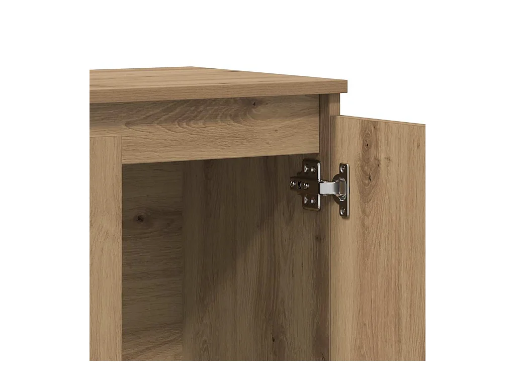 Buffet chêne artisanal 102x35x70 cm bois d'ingénierie