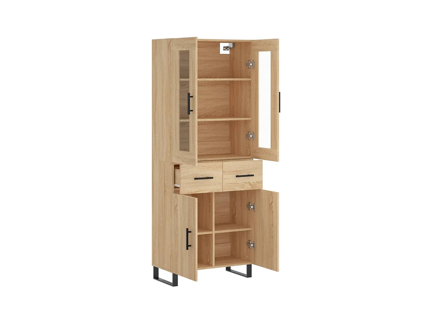 Buffet haut Chêne sonoma 69,5x34x180 cm Bois d'ingénierie