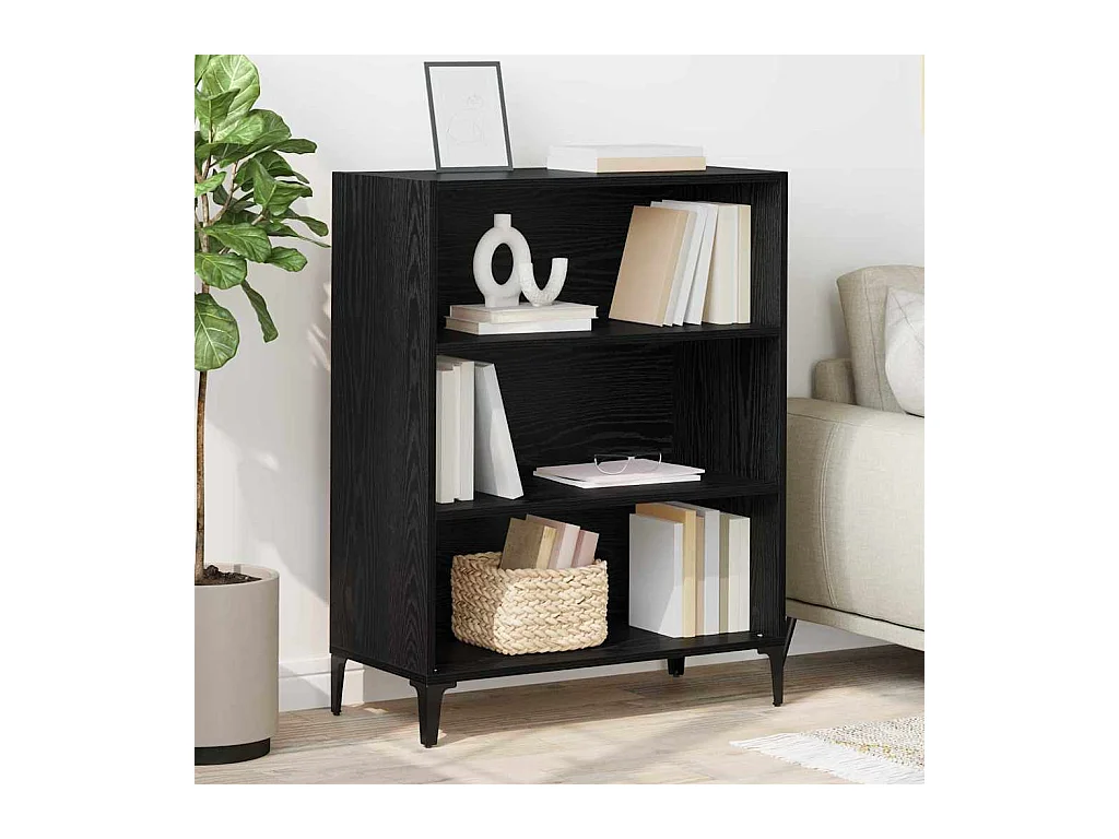 Buffet Chêne noir 32,5 x 69,5 x 90 cm Bois d'ingénierie