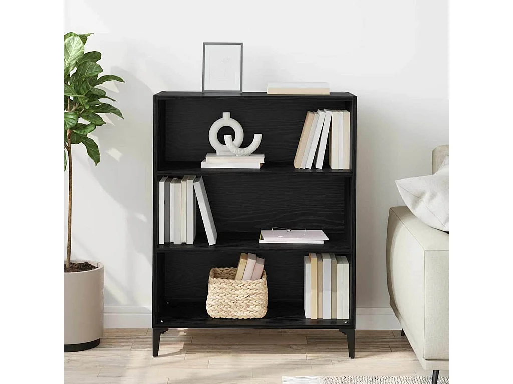 Buffet Chêne noir 32,5 x 69,5 x 90 cm Bois d'ingénierie