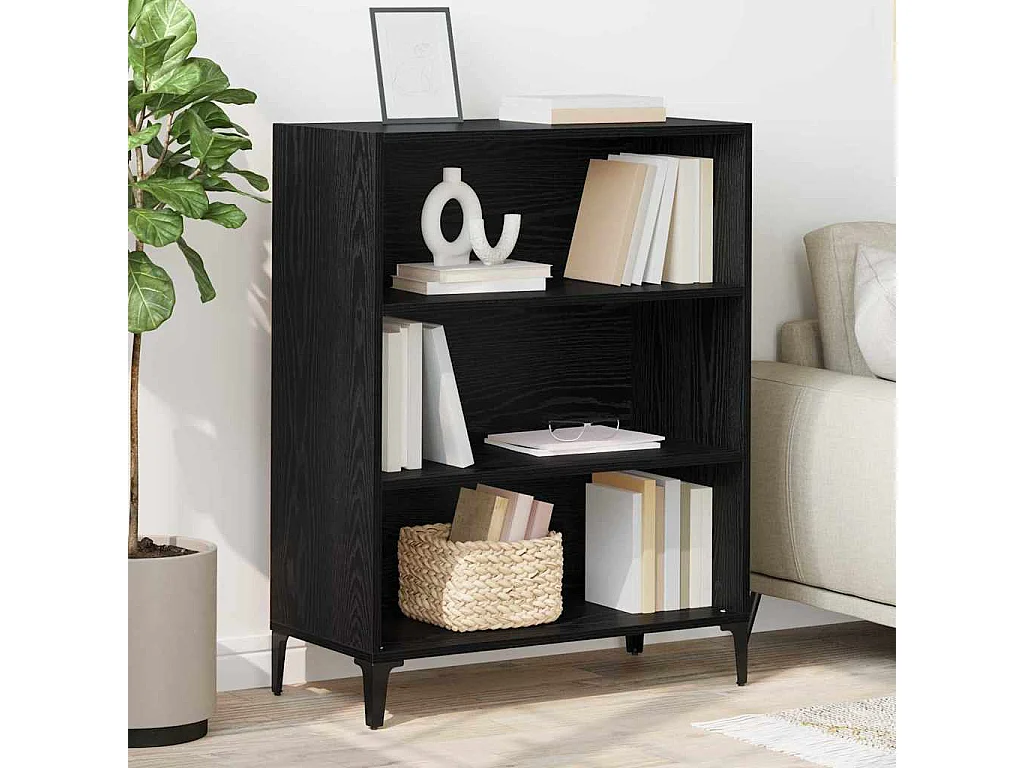 Buffet Chêne noir 32,5 x 69,5 x 90 cm Bois d'ingénierie