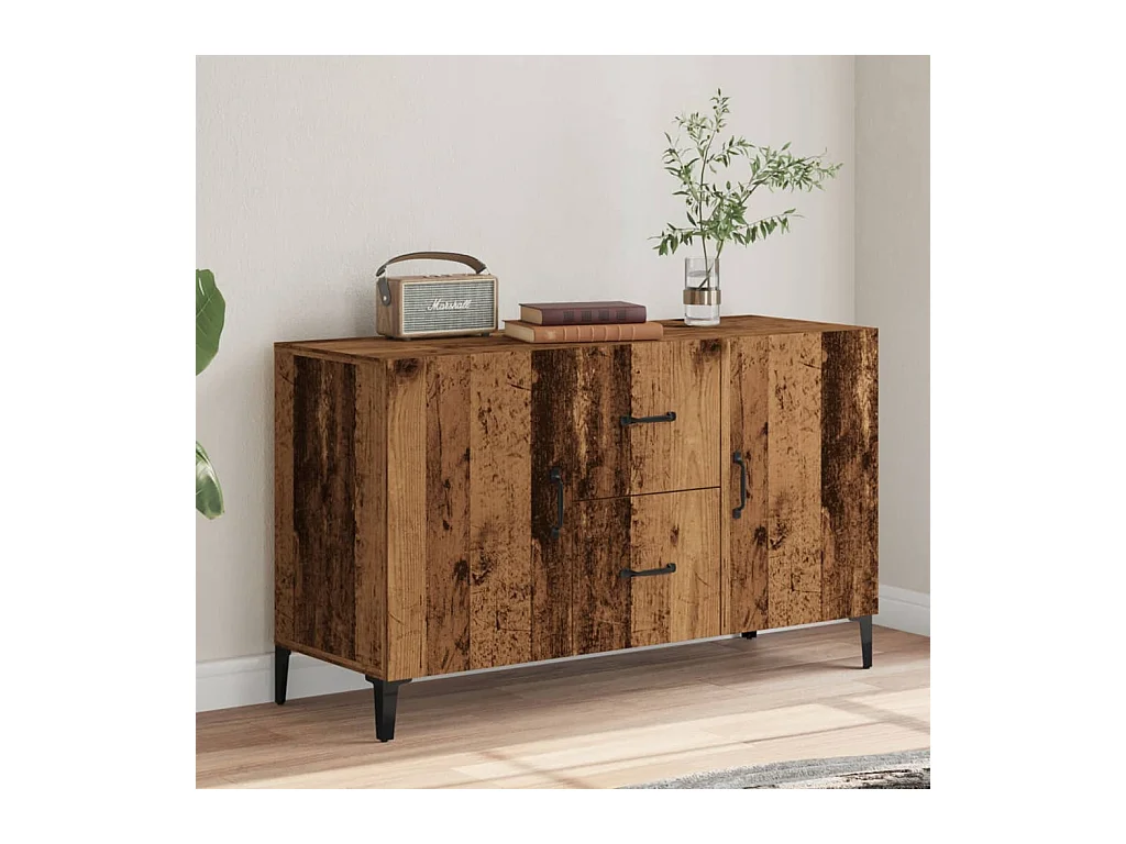 Buffet vieux bois 100x36x60 cm bois d'ingénierie