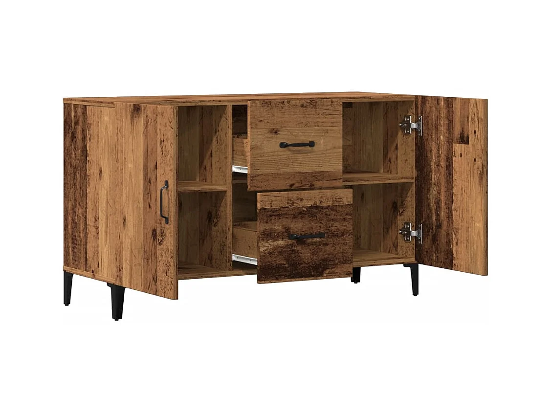 Buffet vieux bois 100x36x60 cm bois d'ingénierie