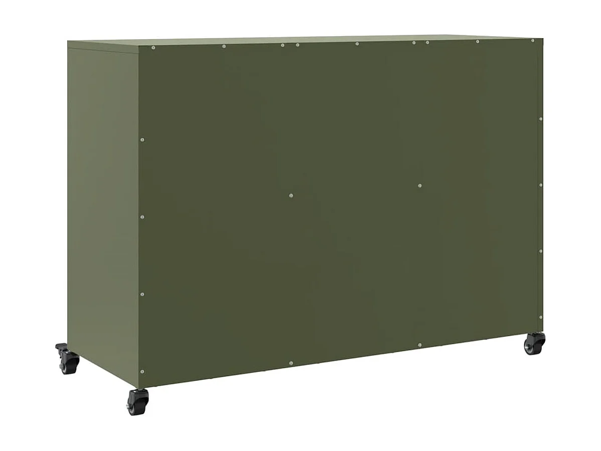 Buffet vert olive 100,5x39x72 cm acier