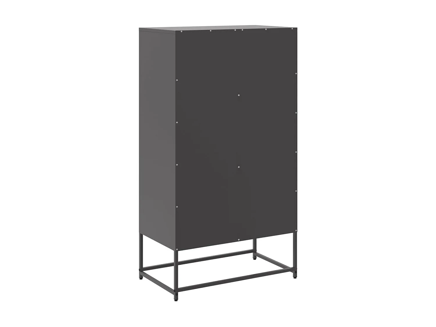 Buffet haut noir 68,5x38,5x123,5 cm acier