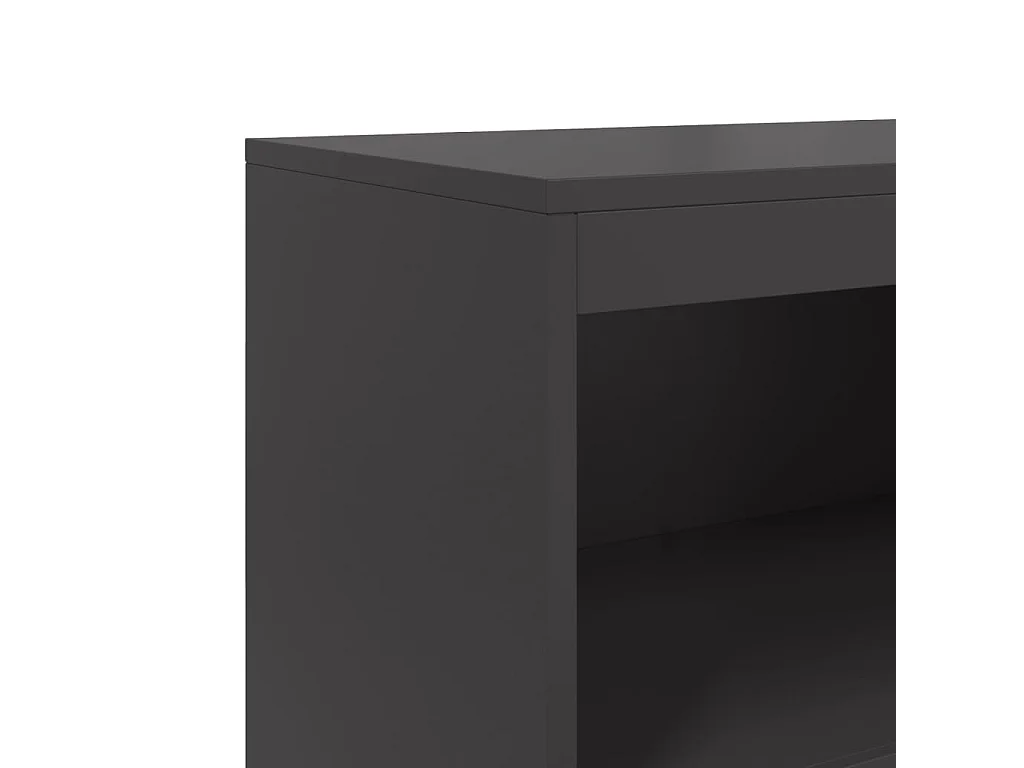 Buffet haut noir 68,5x38,5x123,5 cm acier