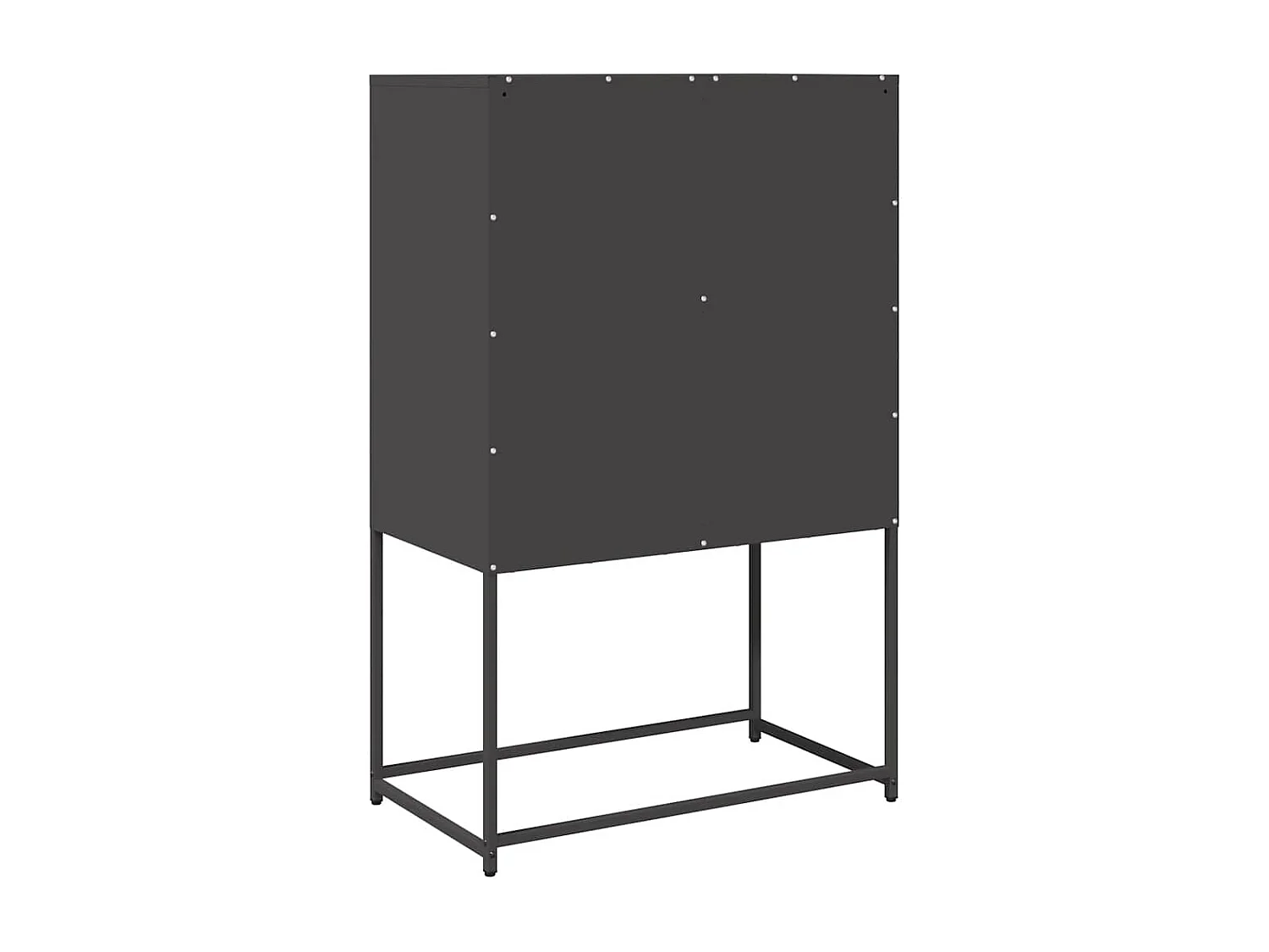 Buffet haut noir 68x39x107 cm acier