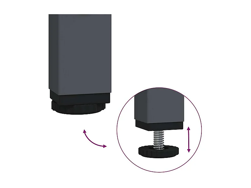 Buffet haut anthracite 39x35x103,5 cm acier