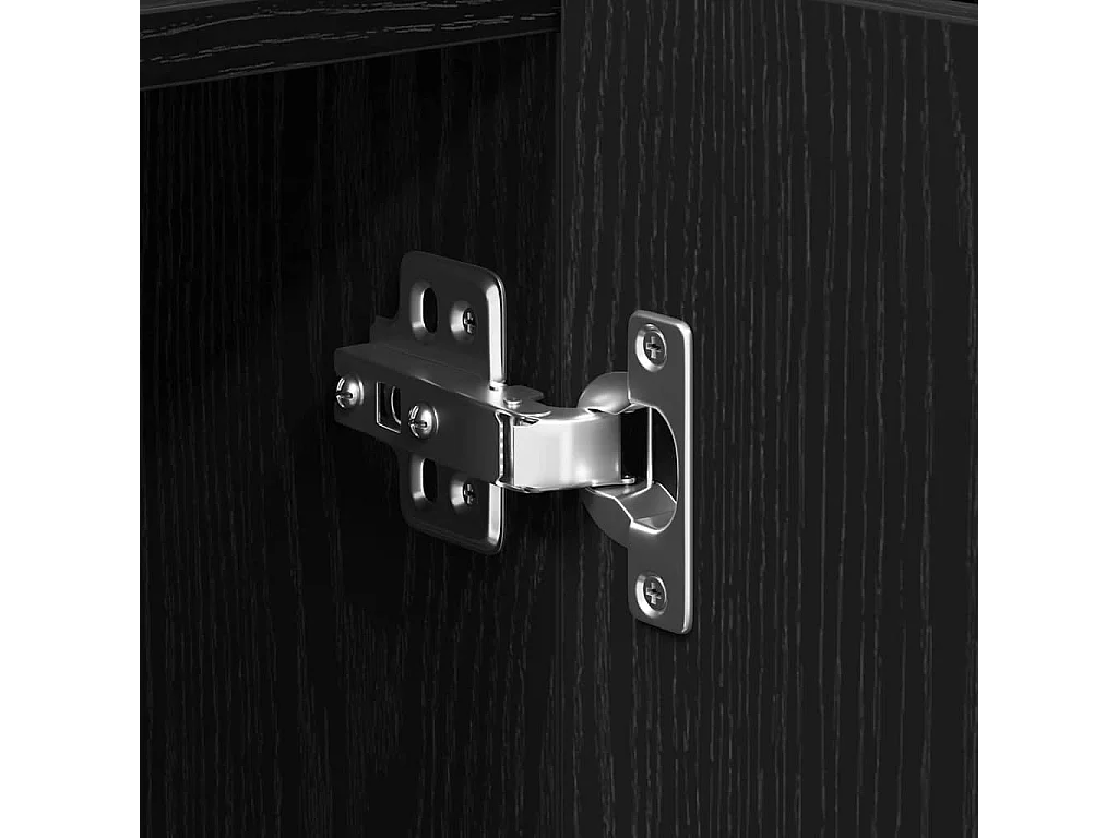 Buffet Chêne noir 90 x 34 x 80 cm Bois d'ingénierie