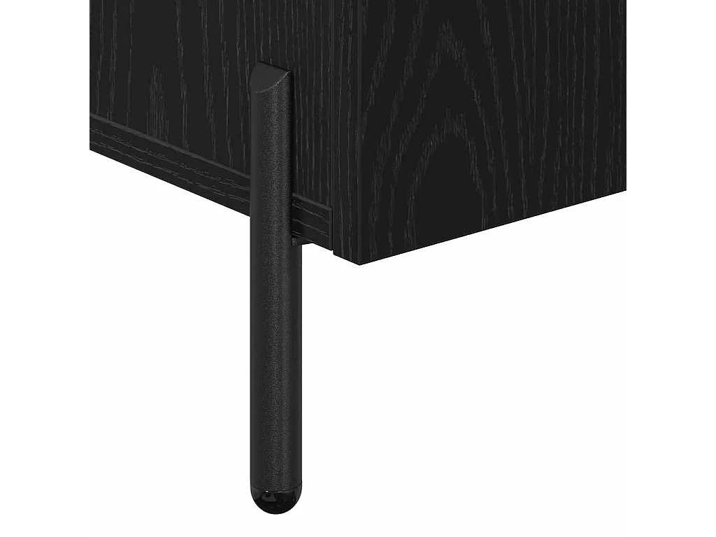 Buffet Chêne noir 90 x 34 x 80 cm Bois d'ingénierie