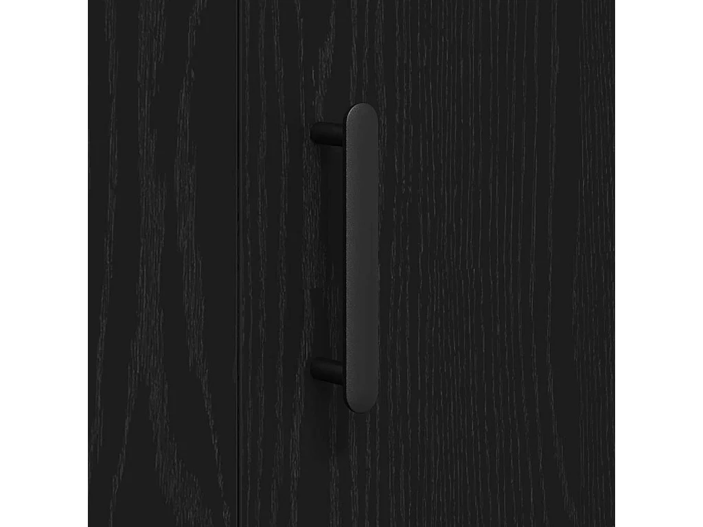 Buffet Chêne noir 90 x 34 x 80 cm Bois d'ingénierie