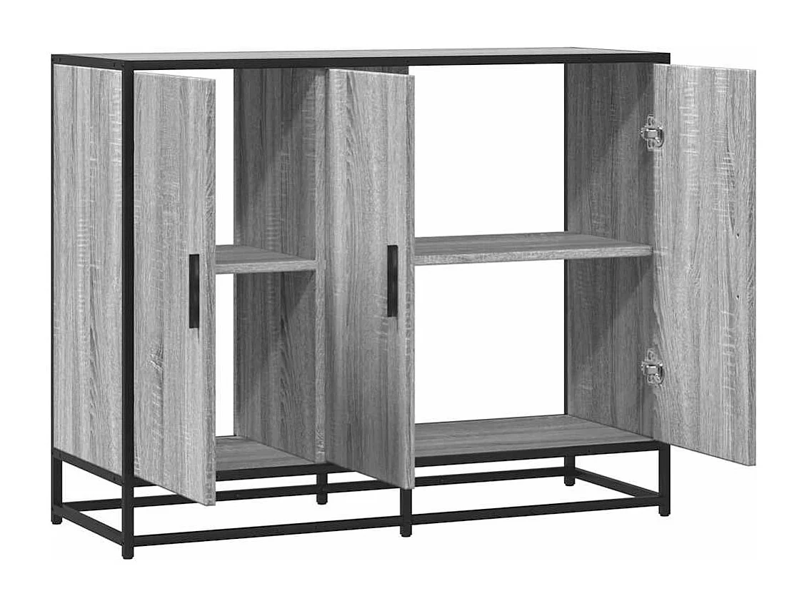 Buffet sonoma gris 94x35x76 cm bois d'ingénierie