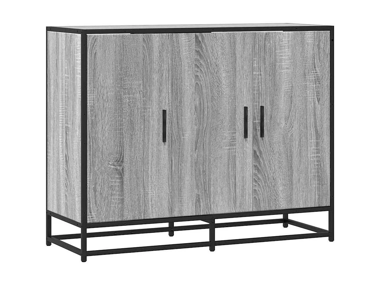 Dressoir 94x35x76 cm bewerkt hout grijs sonoma eikenkleurig