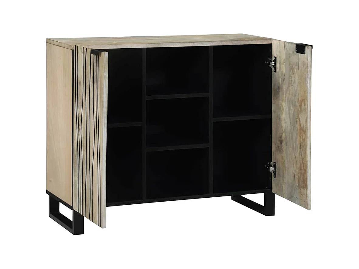 Buffet Blanc 90 x 33 x 75 cm bois de manguier massif