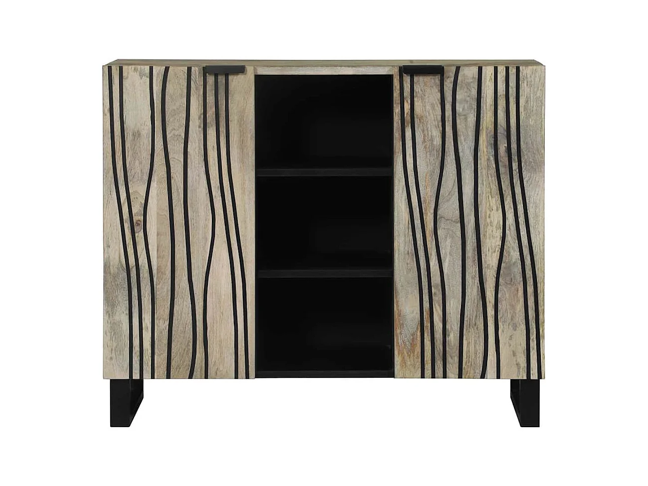 Buffet Blanc 90 x 33 x 75 cm bois de manguier massif