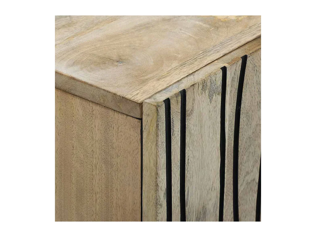 Buffet Blanc 90 x 33 x 75 cm bois de manguier massif