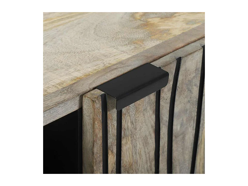 Buffet Blanc 90 x 33 x 75 cm bois de manguier massif