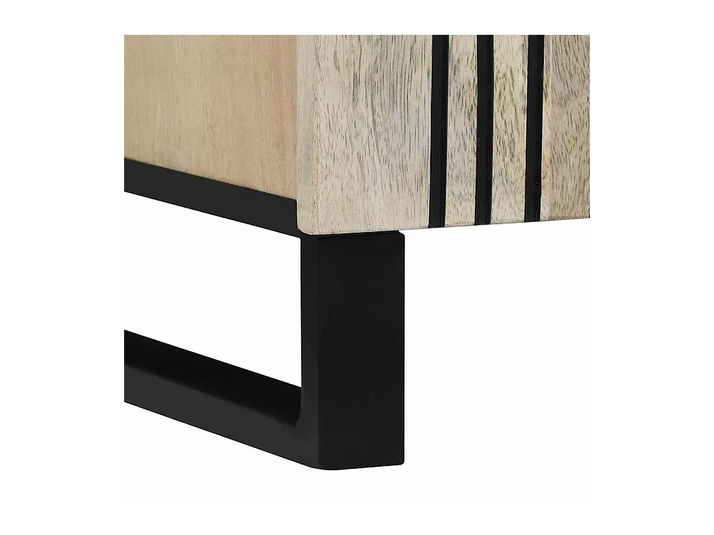 Buffet Blanc 90 x 33 x 75 cm bois de manguier massif