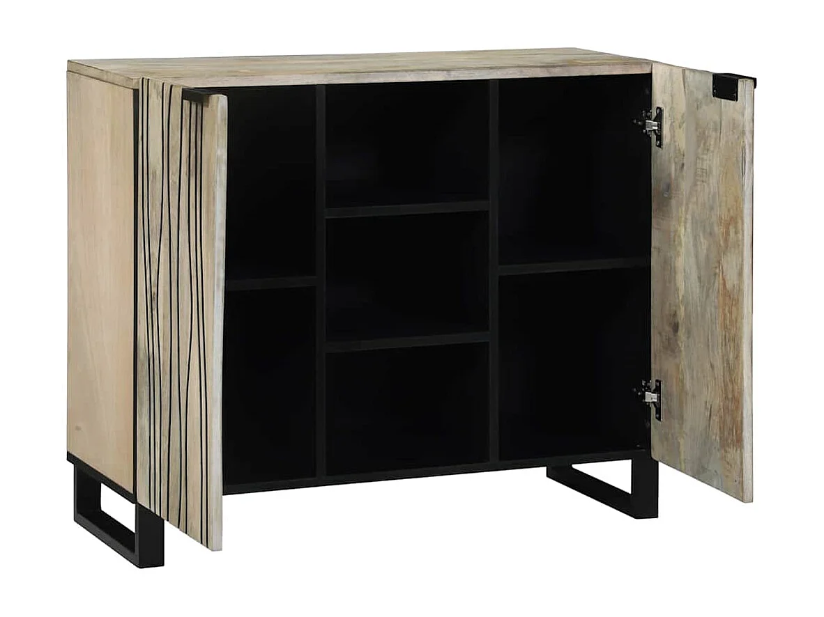 Buffet Blanc 90 x 33 x 75 cm bois de manguier massif