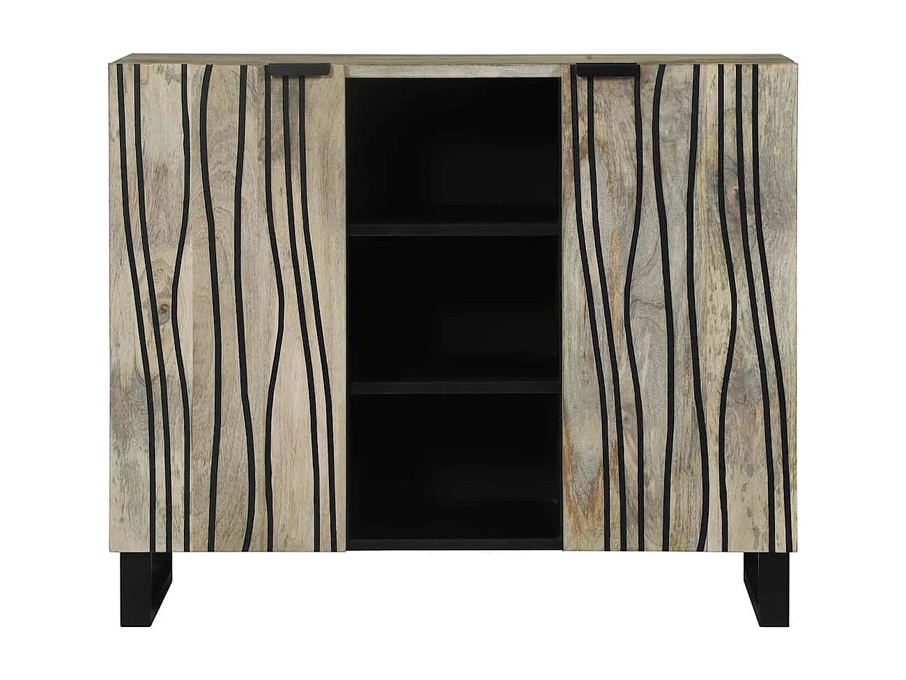 Buffet Blanc 90 x 33 x 75 cm bois de manguier massif
