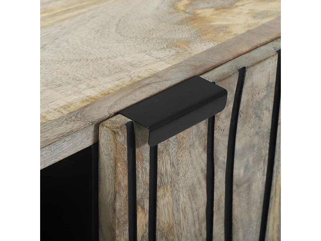 Buffet Blanc 90 x 33 x 75 cm bois de manguier massif