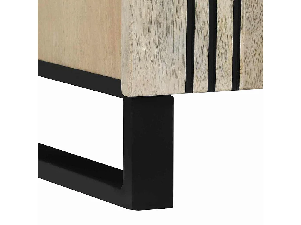 Buffet Blanc 90 x 33 x 75 cm bois de manguier massif