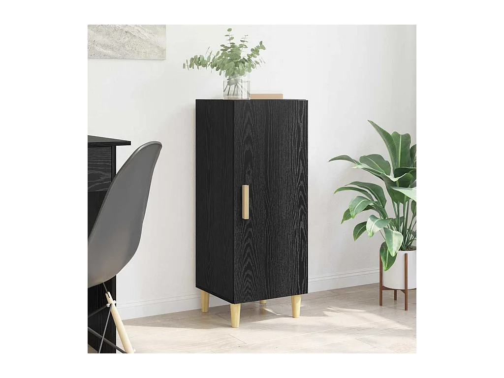 Buffet Chêne noir 34,5 x 34 x 90 cm Bois d'ingénierie