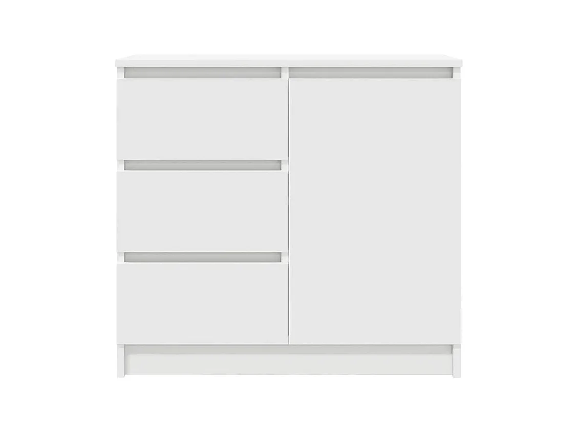 Buffet avec tiroir blanc 71x35x65 cm bois d'ingénierie