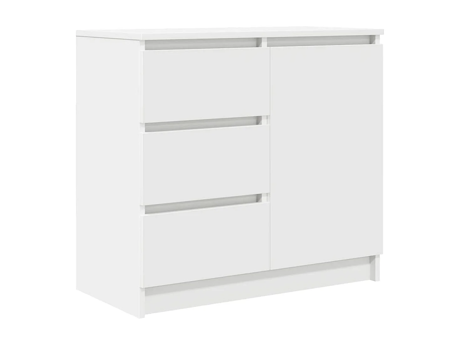 Buffet avec tiroir blanc 71x35x65 cm bois d'ingénierie