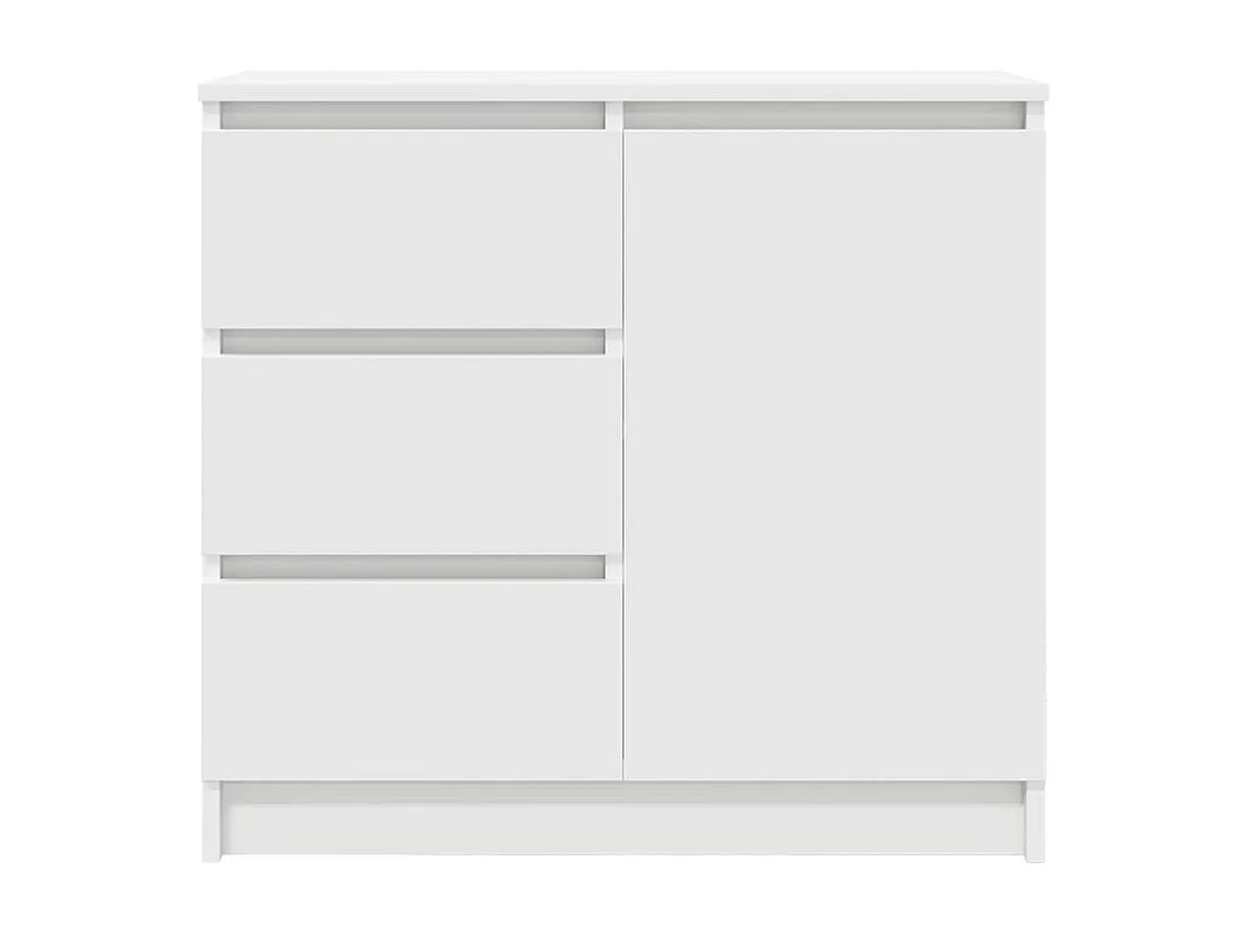 Buffet avec tiroir blanc 71x35x65 cm bois d'ingénierie